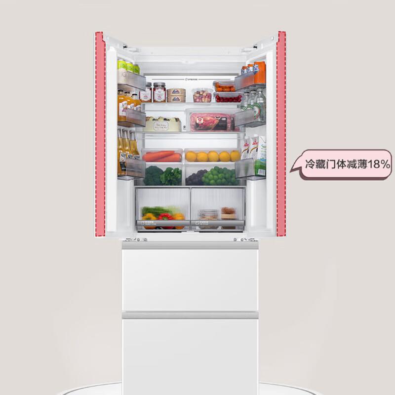 H.aier/海.尔BCD-413WGHFD1BSJU1(白)全空间保鲜零距离嵌入式冰箱