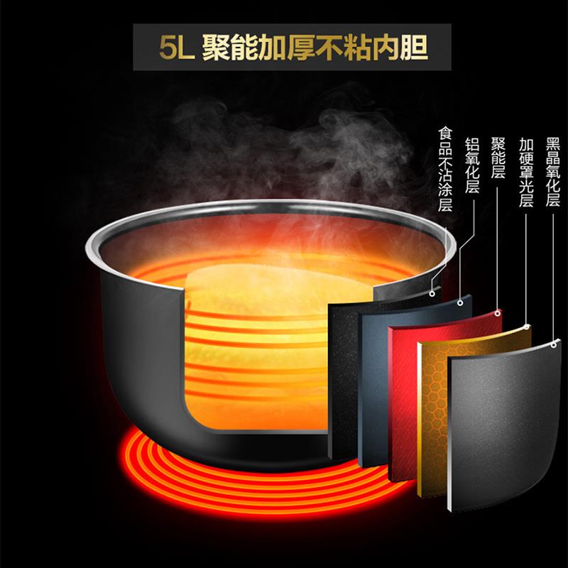 美.的MY-YL50M1-702电压力锅5L加厚双胆智能高压锅电饭煲