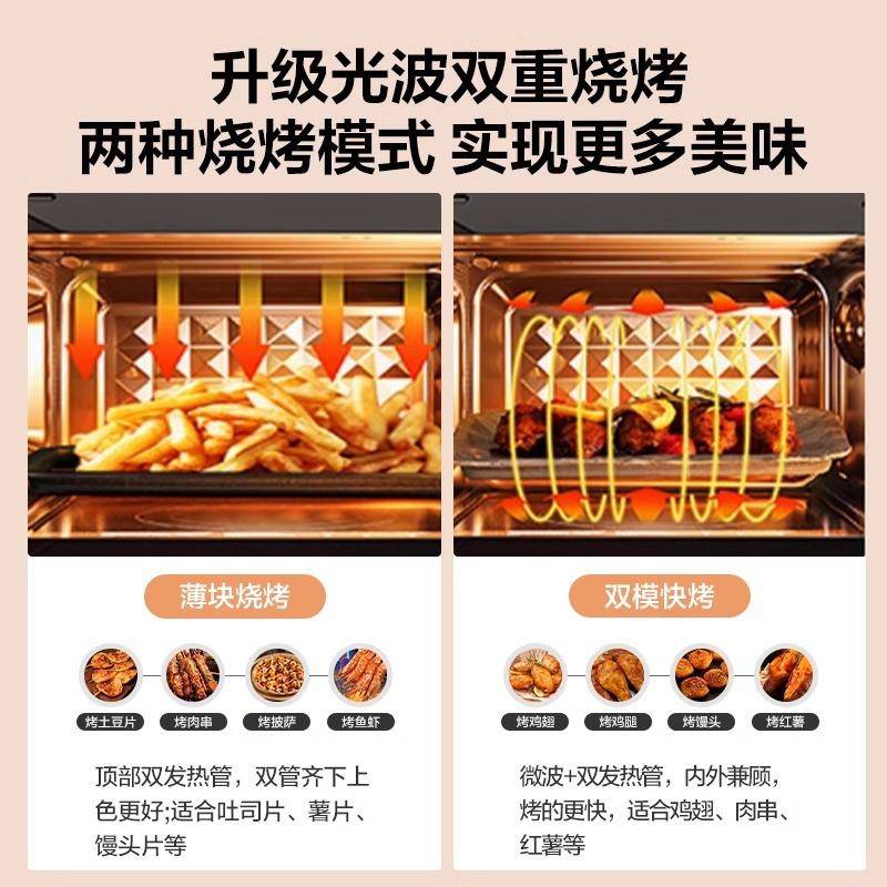 美.的微波炉新款微蒸烤箱一体家用多功能智能平板小型光波炉201BM