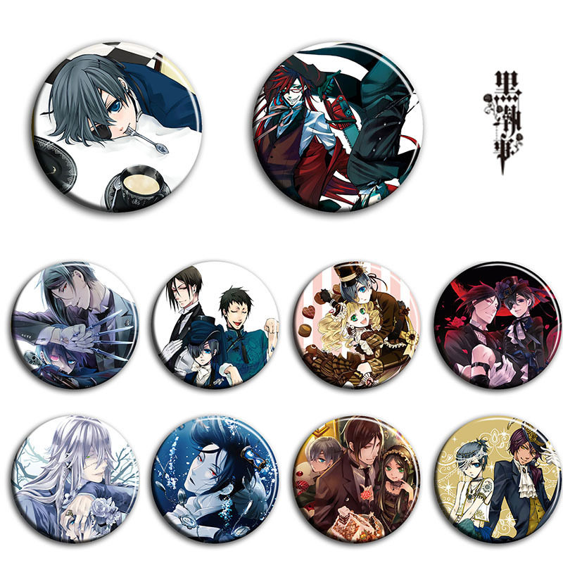 【全店满30包邮】黑执事动漫徽章58mm胸章二次元周边吧唧自制摆件