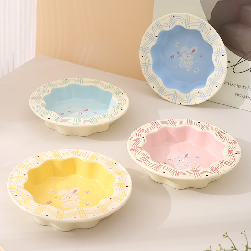 【贴花系列】奶油风花边碗卡通陶瓷碗猫狗宠物碗猫碗狗碗猫咪水碗,宠物/宠物食品及用品,猫狗碗/慢食碗,淘宝优惠券,粉丝福利购,淘宝优惠卷