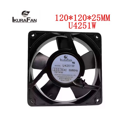 U4251W 200VAC 15/14W 原装正品日本育良IKURA 耐高温风扇12025