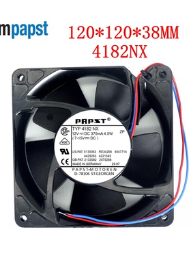 全新德国风机12038 12CM TYP 4182NX风扇 12V 4.5W 375mA散热风扇