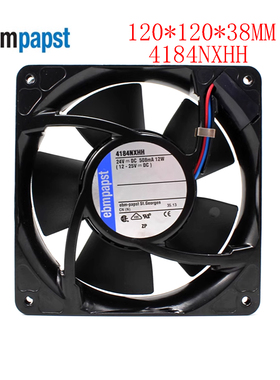 TYP 4184NXHH风扇 24V 12W全新德国12038耐高温金属散热风扇12cm