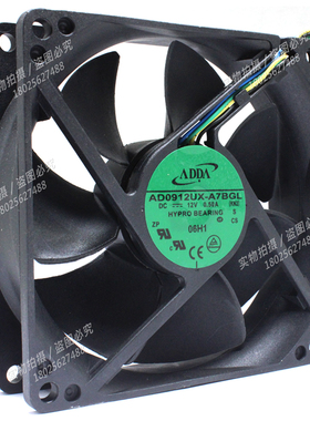 ADDA AD0912UX-A7BGL 12V 0.50A 9025 4线 PWM温控机箱风扇 9CM