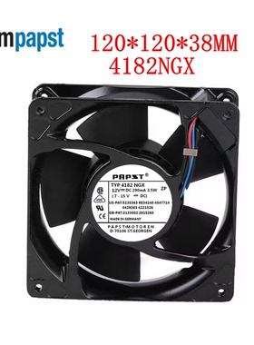 全新德国 12038 12cm TYP 4182NGX风扇12V 3.5W 金属耐高温风扇