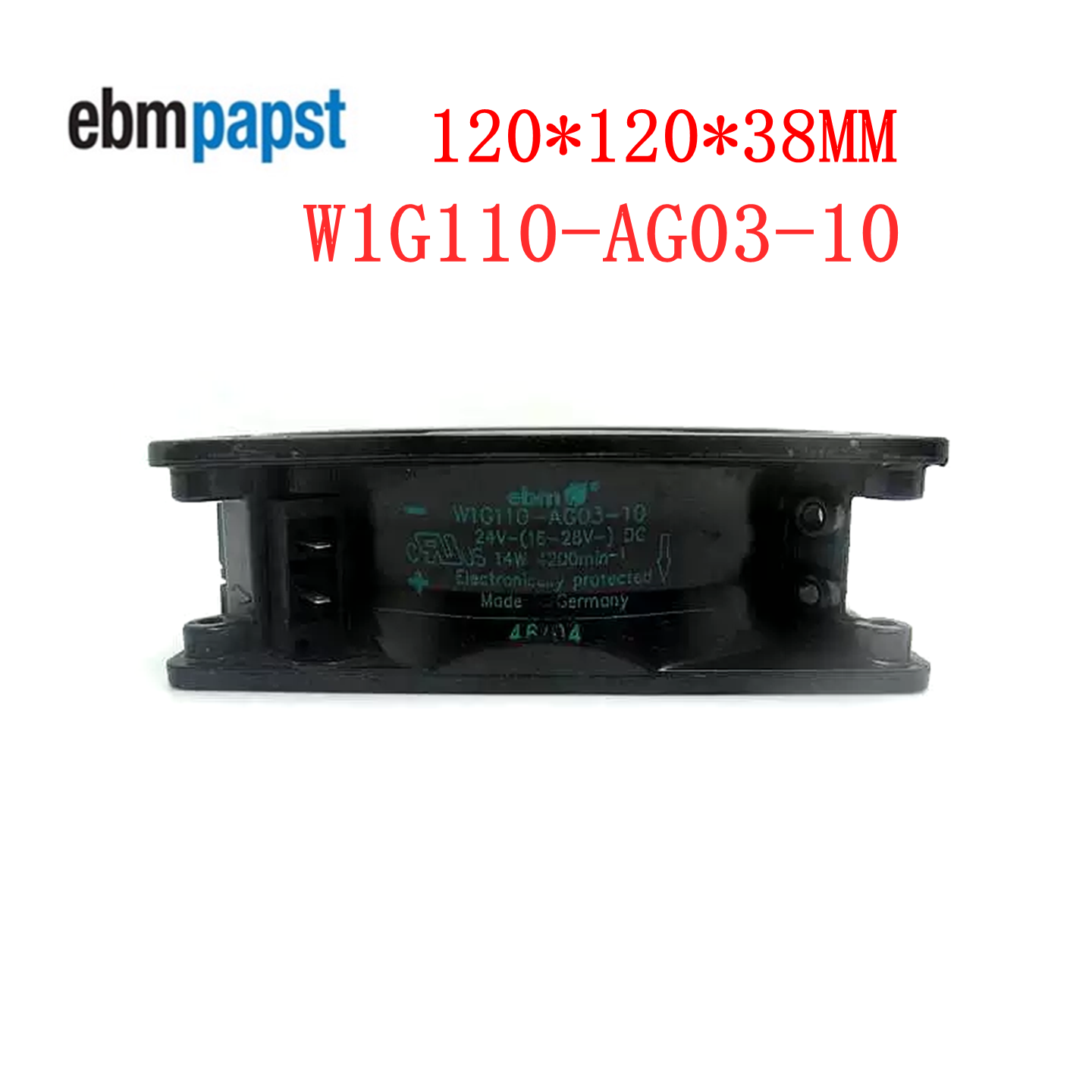 原装德国风机 W1G110-AG03-10风扇 12038 24V 14W 全金属轴流风机