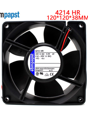 12038 12cm 4214HR风扇 24V原装德国高端设备西门子变频器风扇