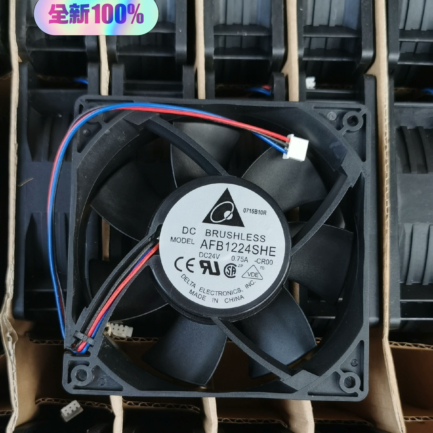 全新原装 AFB1224SHE 台达风机12038 DC24V 0.75A变频器散热风扇E