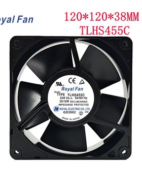 全新日本ROYALFAN TYPE TLHS455C 200V 20/18W 全金属 耐高温风扇