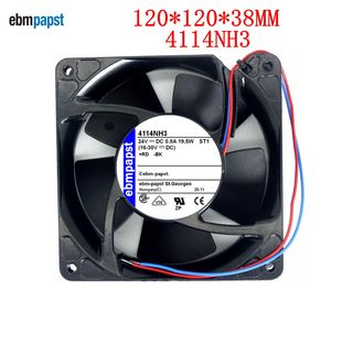 德国风扇 4114NH3 全新原装正品 24V 发射机专用金属风扇 19.5W