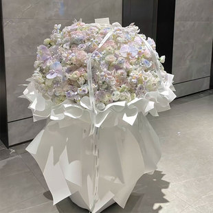 客厅仿真高档花香皂花束超大求婚花束布置永生花人鱼姬玫瑰花女友