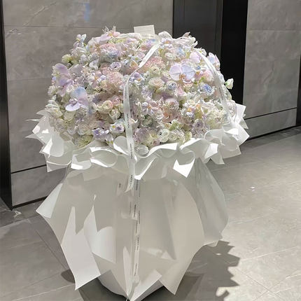 客厅仿真高档花香皂花束超大求婚花束布置永生花人鱼姬玫瑰花女友