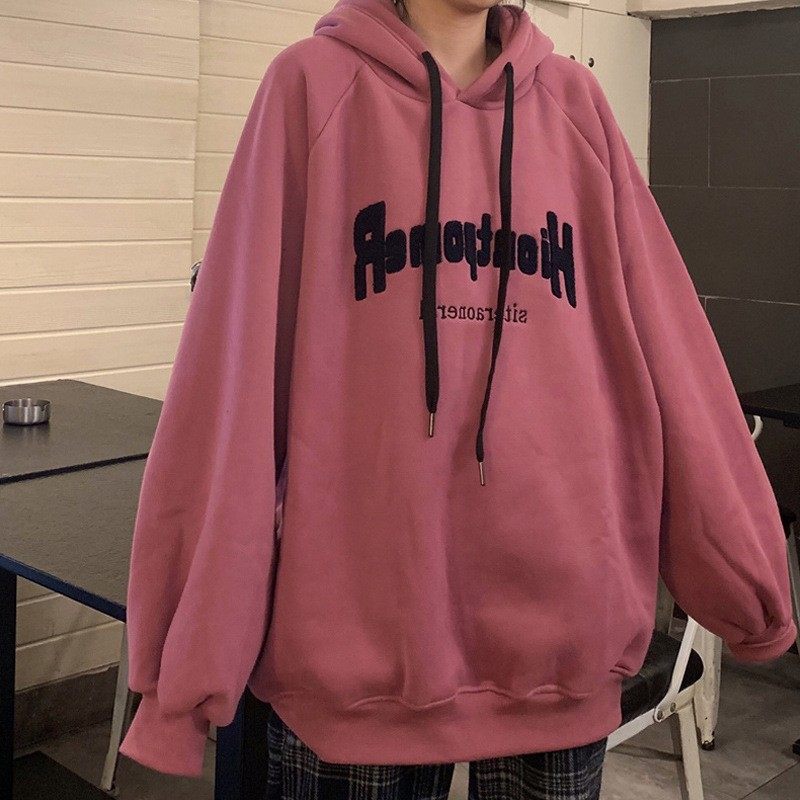 跨境美式卫衣女秋冬加绒加厚宽松大码洋气减龄百搭套头带帽衫,个性定制/设计服务/DIY,连衣裙加工定制,淘宝优惠券,粉丝福利购,淘宝优惠卷