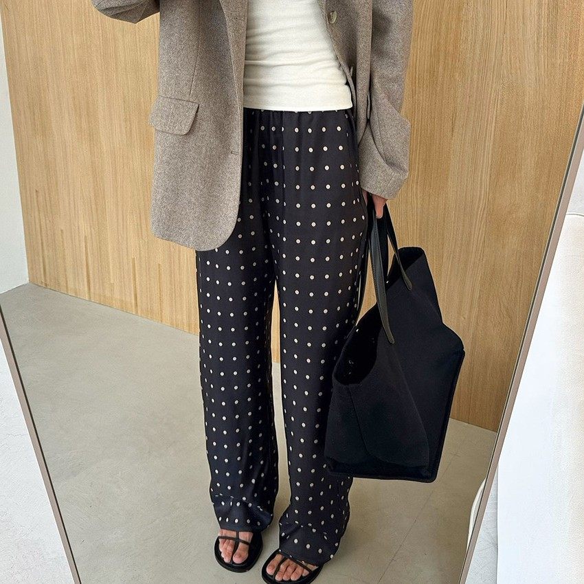秋冬新款宽松舒适波点长款直筒裤设计感气质时尚休闲跨境通勤,个性定制/设计服务/DIY,连衣裙加工定制,淘宝优惠券,粉丝福利购,淘宝优惠卷
