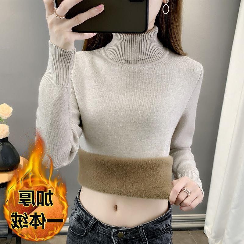 秋冬新款加绒毛衣女加厚一体绒内搭高领套头打底针织衫保暖上衣,个性定制/设计服务/DIY,连衣裙加工定制,淘宝优惠券,粉丝福利购,淘宝优惠卷