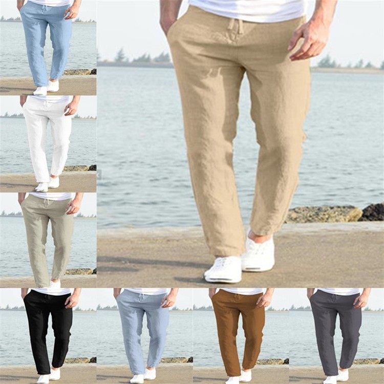 男式亚麻夏季休闲裤抽绳松紧腰纯色透气日常铅笔小脚裤长裤,个性定制/设计服务/DIY,连衣裙加工定制,淘宝优惠券,粉丝福利购,淘宝优惠卷