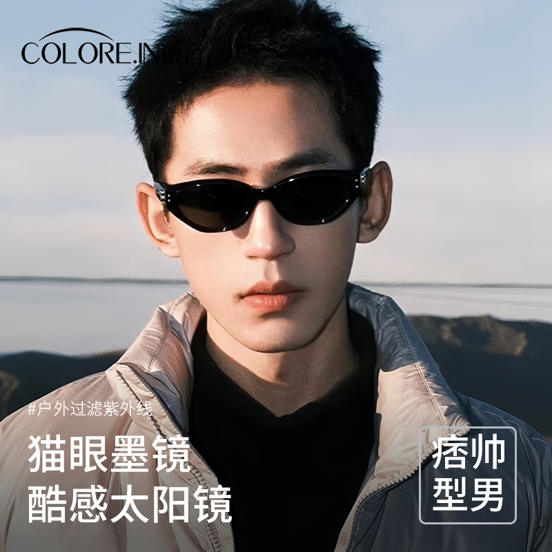 墨镜男高级感痞帅猫眼偏光太阳镜