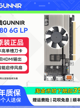 蓝戟英特尔ARC A380 6GD6 LP双HDMI台式电脑电竞独立显卡半高刀卡