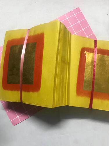 潮汕大金手工折纸大八箔长方形折花篮底座花瓣小莲花有教程 - 封面