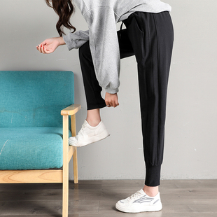 女春秋季 学生显瘦百搭休闲裤 韩版 2020新款 子 宽松束脚萝卜裤 运动裤