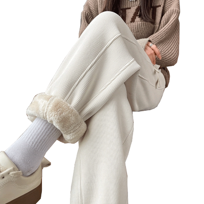 羊羔绒裤子女秋冬加绒加厚运动裤