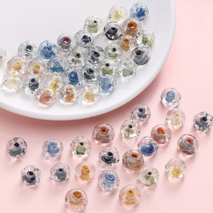 12x7mm琉璃水波纹车轮珠串珠散珠子手工DIY自制手串手链饰品配件