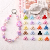 烤漆亚克力奶油拼接俄罗斯方块积木珠手工diy手机链串珠饰品材料