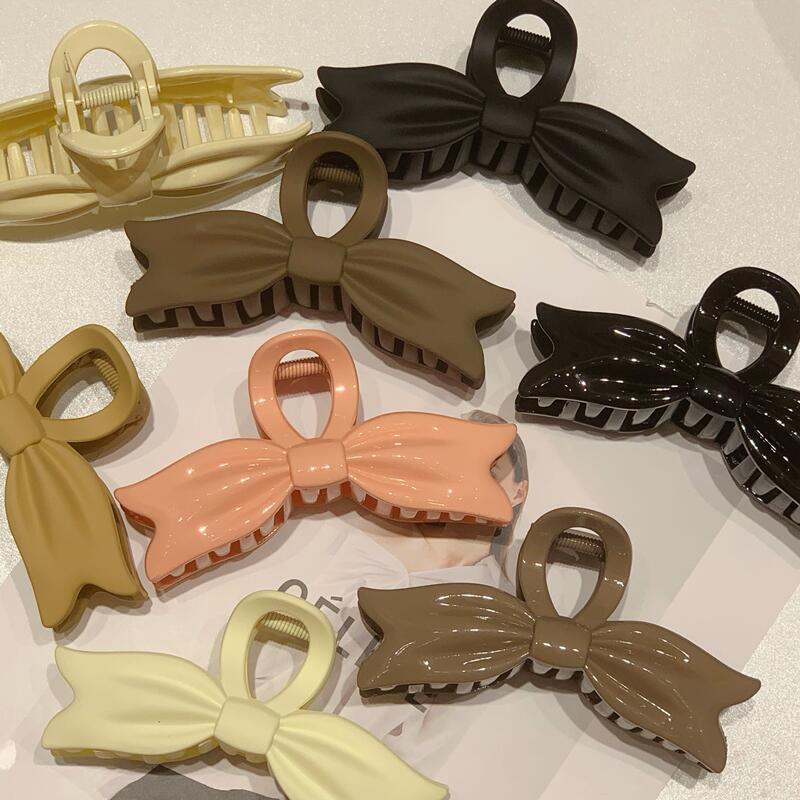 蝴蝶结抓夹女感发夹后脑勺大号发卡2023网红新款鲨鱼夹子头饰