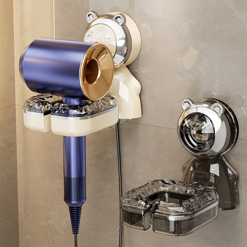 壁挂吹风机置物架免打孔浴室挂架卫生间吸盘支架家用电吹风整理架