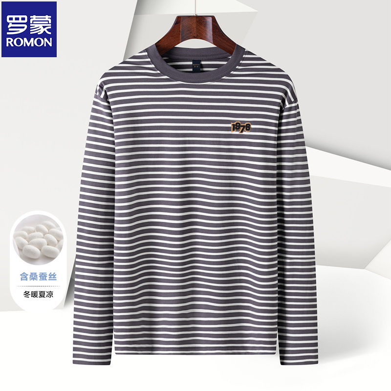 罗蒙春秋海魂衫长袖T恤休闲