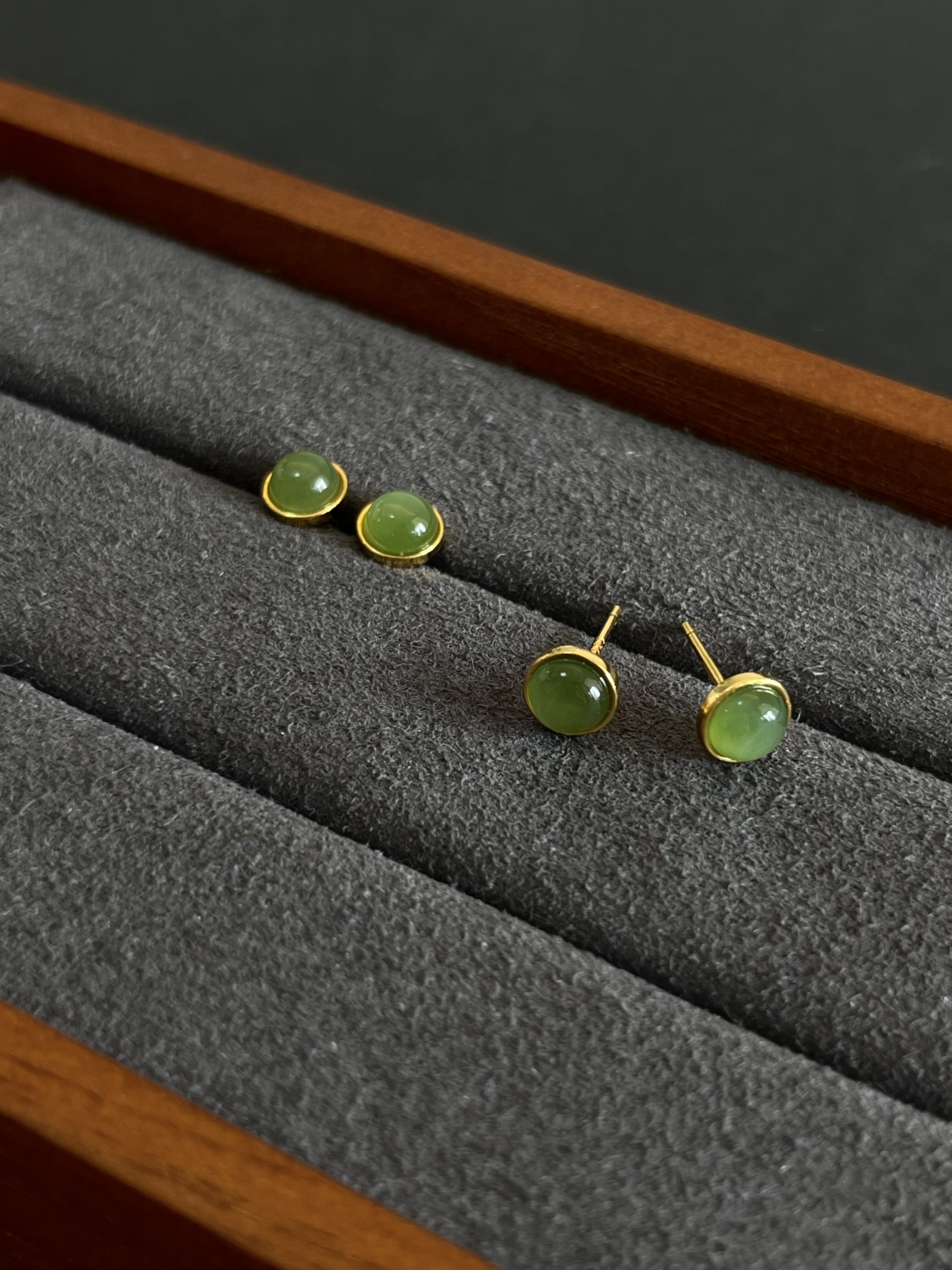 天然碧玉纯银耳钉圆形文艺耳饰超仙时尚简约款耳豆,饰品/流行首饰/时尚饰品新,银饰耳饰,淘宝优惠券,粉丝福利购,淘宝优惠卷