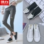 Kéo lại giày nữ Giày trắng Giày nữ đôi giày nam 2019 mùa xuân hoang dã giản dị Giày thể thao - Plimsolls giày anta nữ