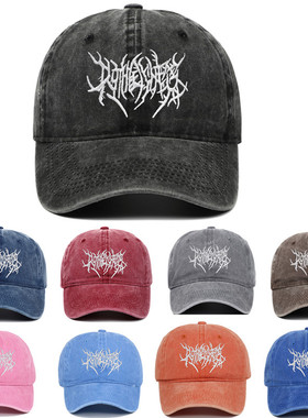 荆棘刺绣复古水洗 Gothic Street Punk 朋克嘻哈棒球帽爸爸帽子