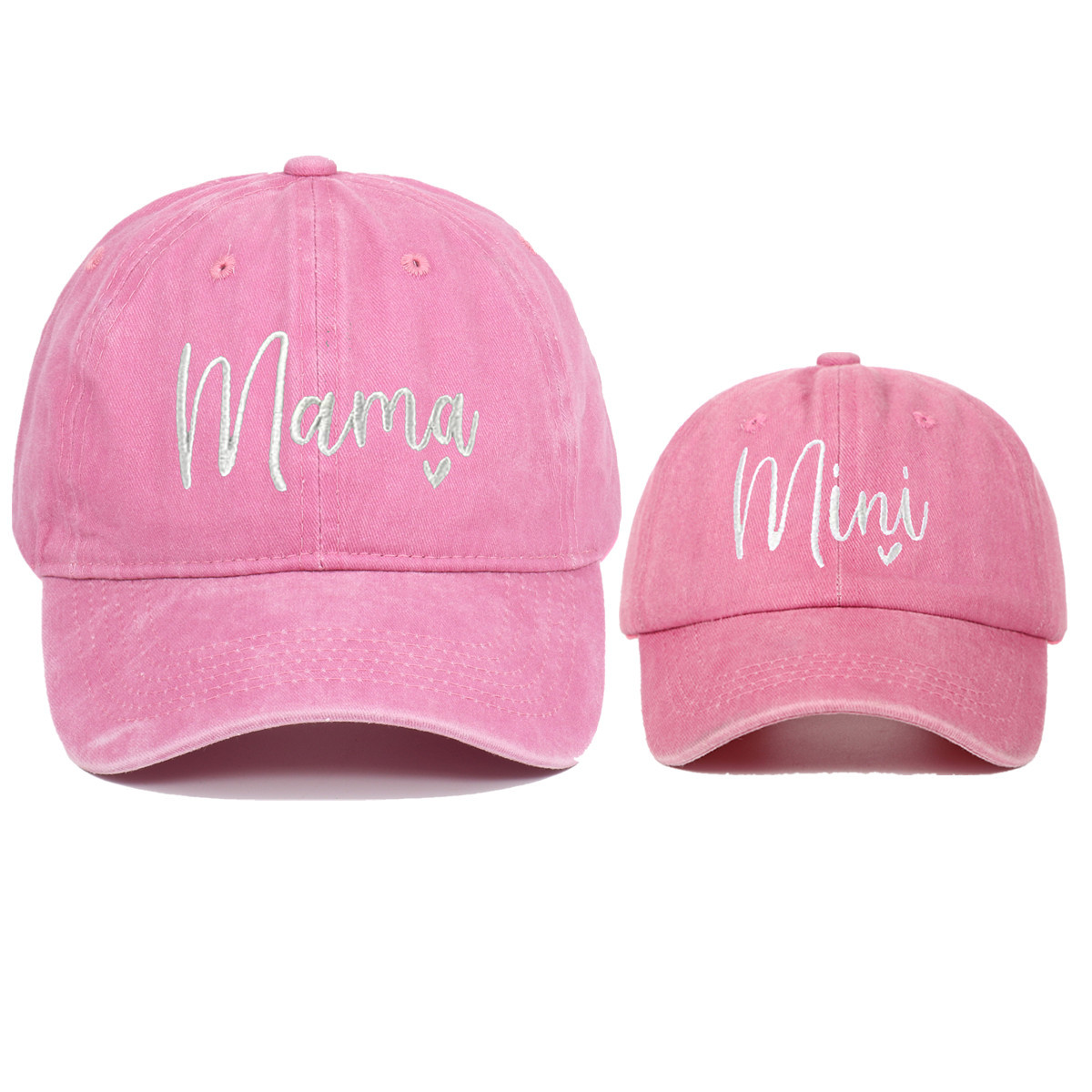 亲子水洗做旧棒球帽 妈妈Mam帽子