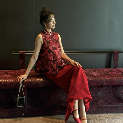 2025新款轻奢高端小众订婚旗袍