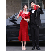 敬酒服2026新款 新娘订婚礼服平时可穿小个子裙子日常回门连衣裙女