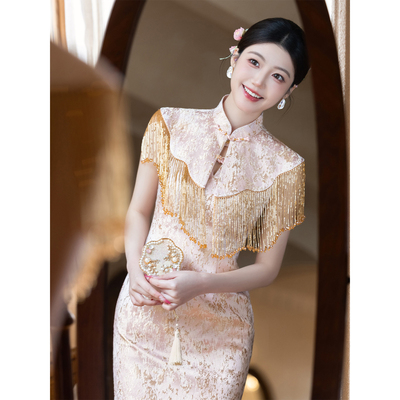 订婚礼服裙2026新款绝美国风旗袍