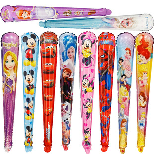 六一儿童节卡通长款手拿打击棒铝膜气球儿童玩具手持棒爱莎公主