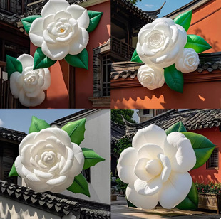 发光充气花朵樱花油菜花海棠花玉兰花束气模花朵户外商城引流美陈