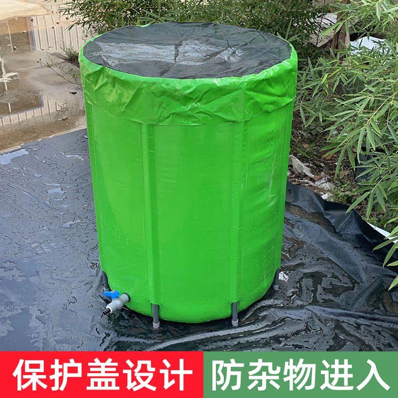 雨水收集桶庭院浇花大容量带盖储水桶户外洗车蓄水桶家用折叠水桶