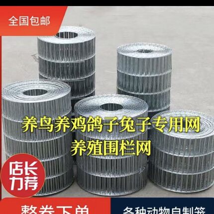 整卷加粗防锈焊接牢固鸟笼网网卷长孔家用养鸡笼围栏网镀锌铁网孔