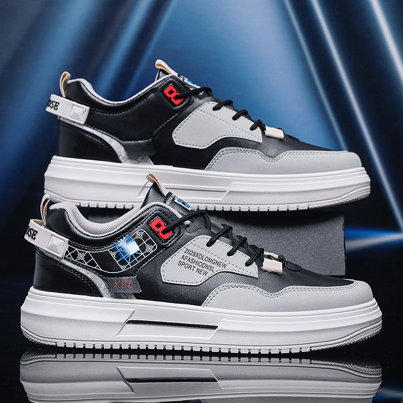 2024春季新款小白潮鞋老爹男款男鞋百搭休闲运动板鞋皮鞋网红爆款