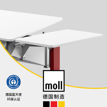 德国moll摩尔捣蛋鬼旁桌板bandit配件原装进口桌面扩展双侧可加