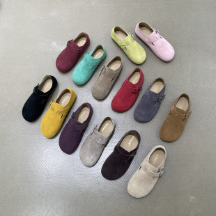 女时尚 CHICGIRL 真皮软底全包松果勃肯鞋 保暖棉鞋 休闲平底单鞋