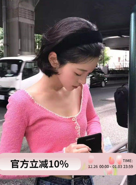 韩国ins博主同款黑色丝绒发箍女秋冬高级感气质高颅顶压发卡头箍