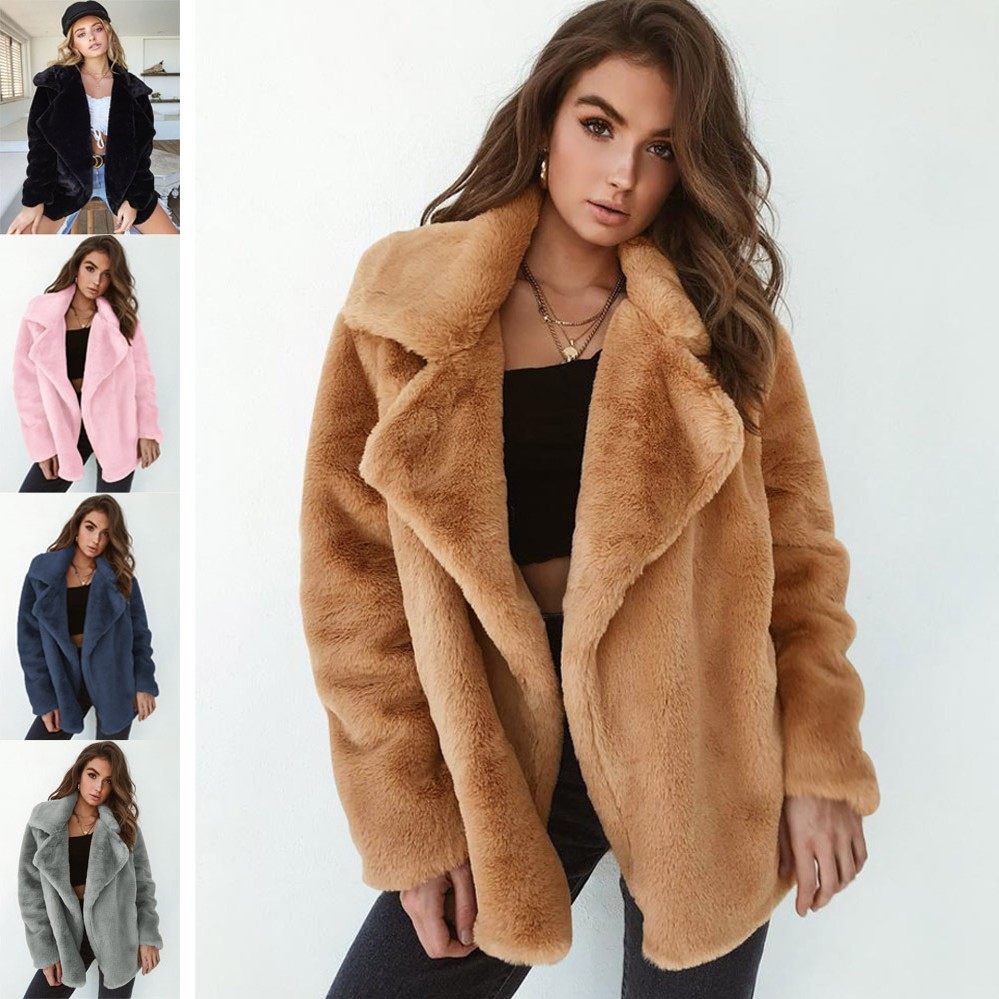 欧美亚马逊跨境女装时尚秋冬款感毛绒翻领女式毛呢外套女,模玩/动漫/周边/娃圈三坑/桌游,lolita洛丽塔连衣裙,淘宝优惠券,粉丝福利购,淘宝优惠卷