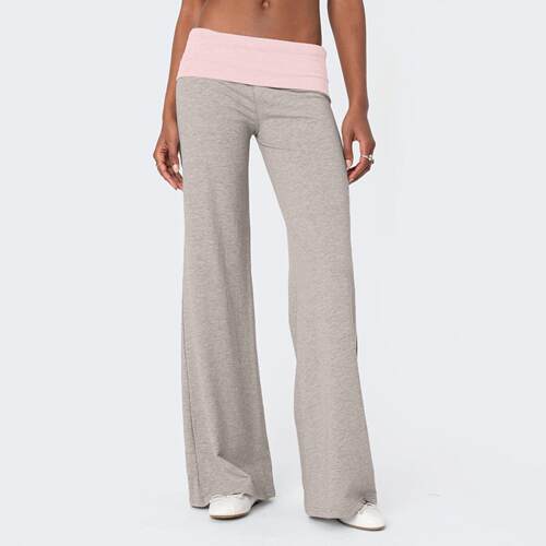 修身显瘦低腰 喇叭裤Solid color slim-fit low-rise flare pants