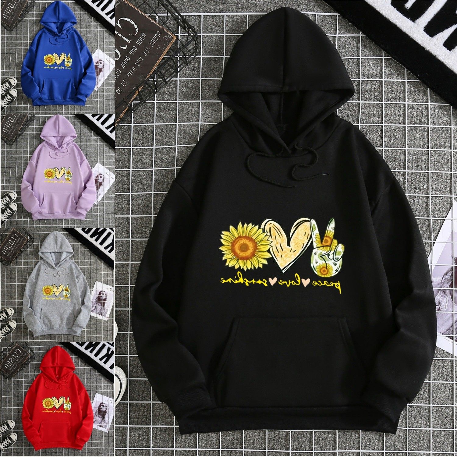 外贸服饰供应链年新款时尚女装卫衣宽松显瘦潮流连帽上衣