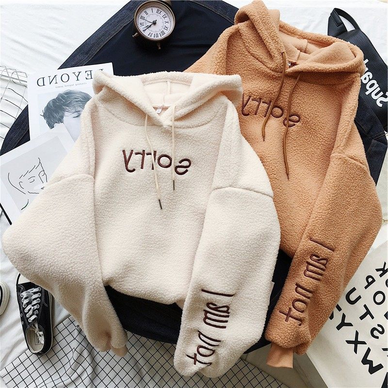 支持连帽加绒加厚仿羊羔绒毛茸茸卫衣女学生港风秋冬保暖外套,个性定制/设计服务/DIY,连衣裙加工定制,淘宝优惠券,粉丝福利购,淘宝优惠卷